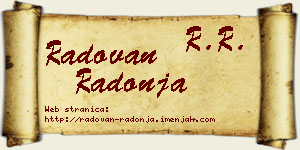 Radovan Radonja vizit kartica
